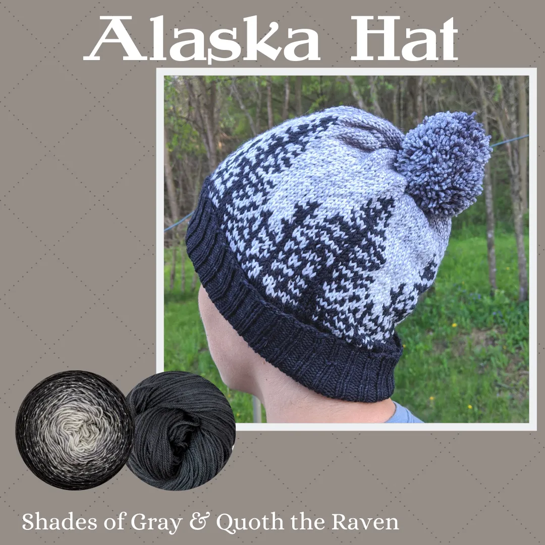 Alaska Hat Yarn Pack, pattern not included, ready to ship