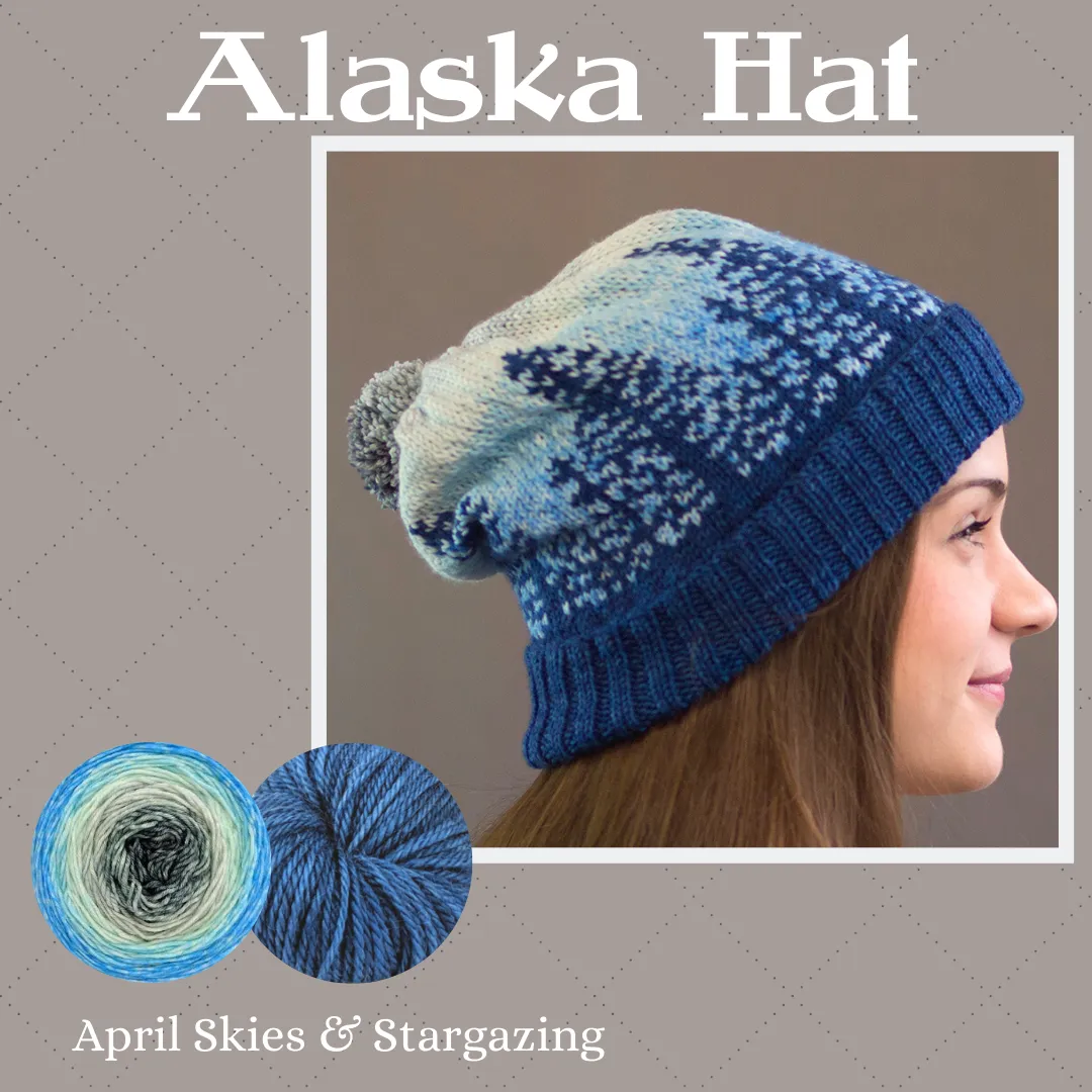 Alaska Hat Yarn Pack, pattern not included, ready to ship