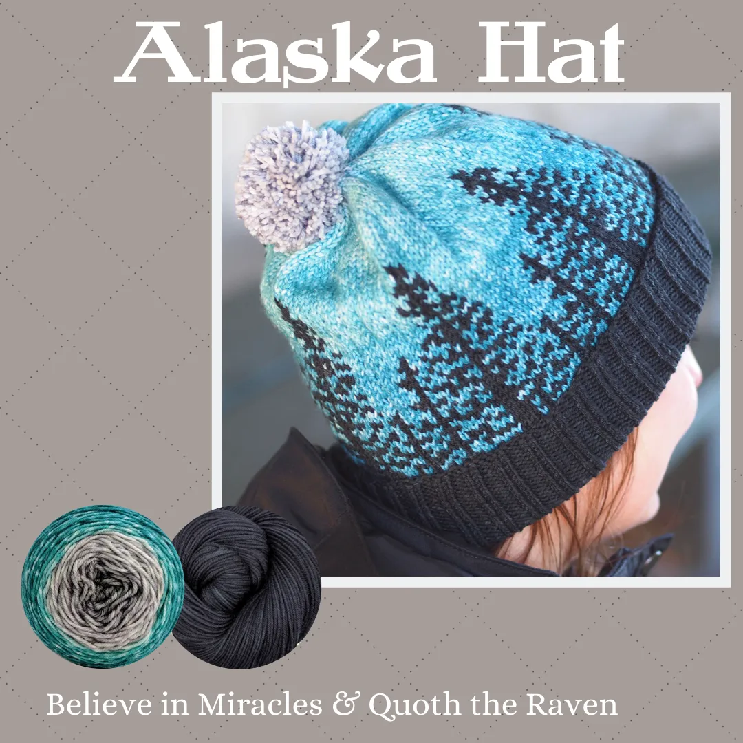 Alaska Hat Yarn Pack, pattern not included, ready to ship