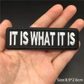 Alr™ Embroidered Iron-On Patch, It Is What It Is