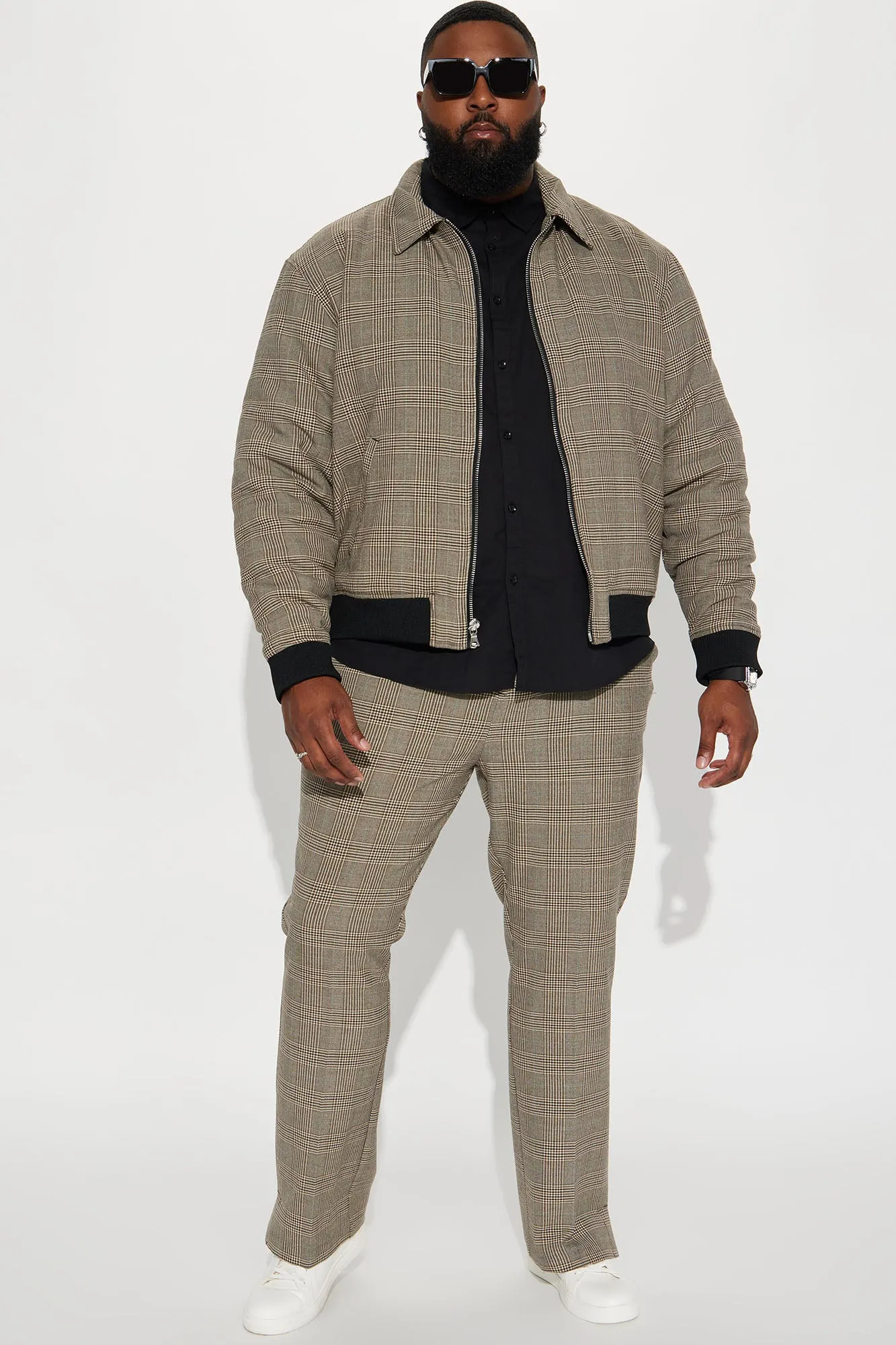 Anderson Plaid Bomber Jacket - Camel/combo