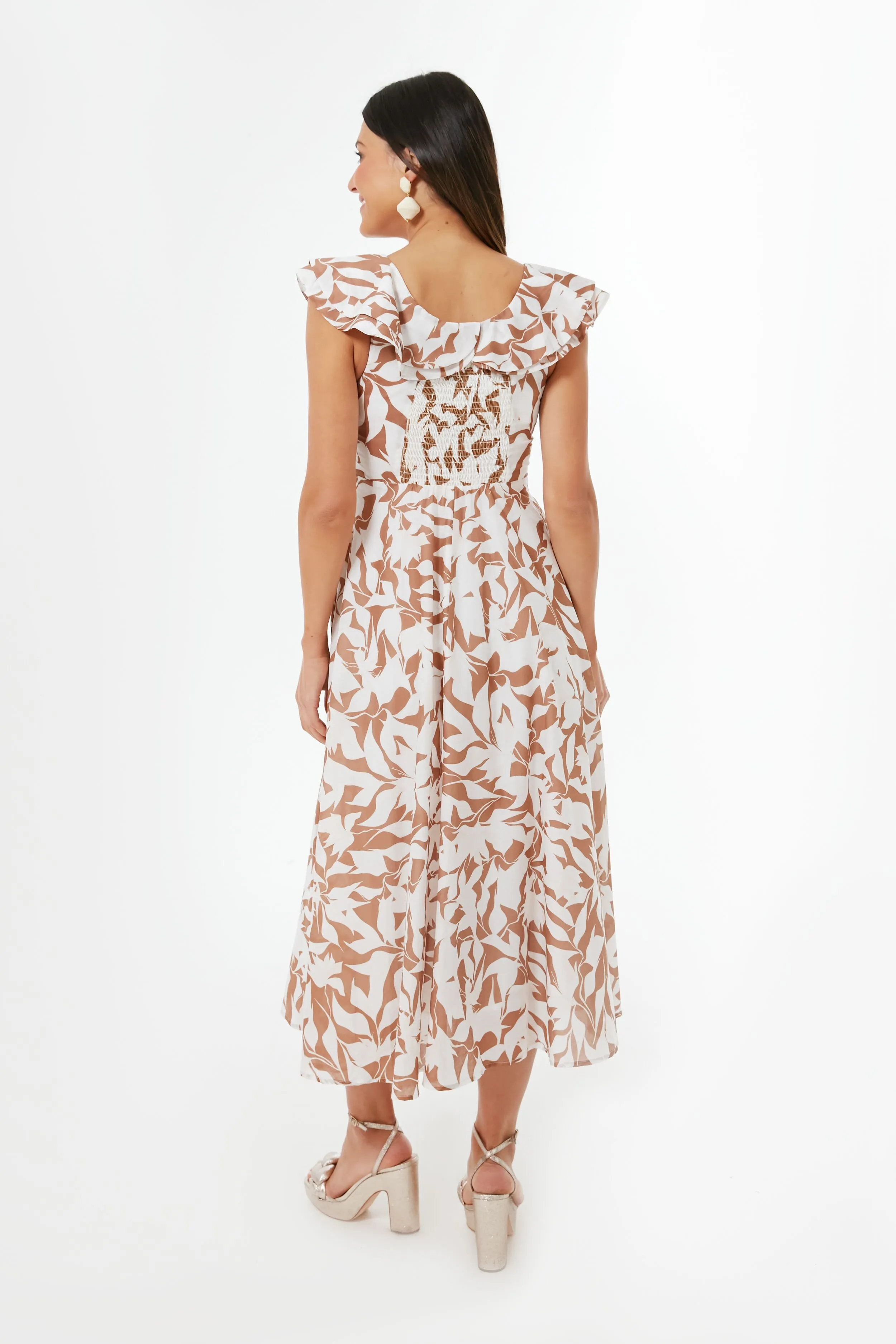Brown Floral Priya Dress