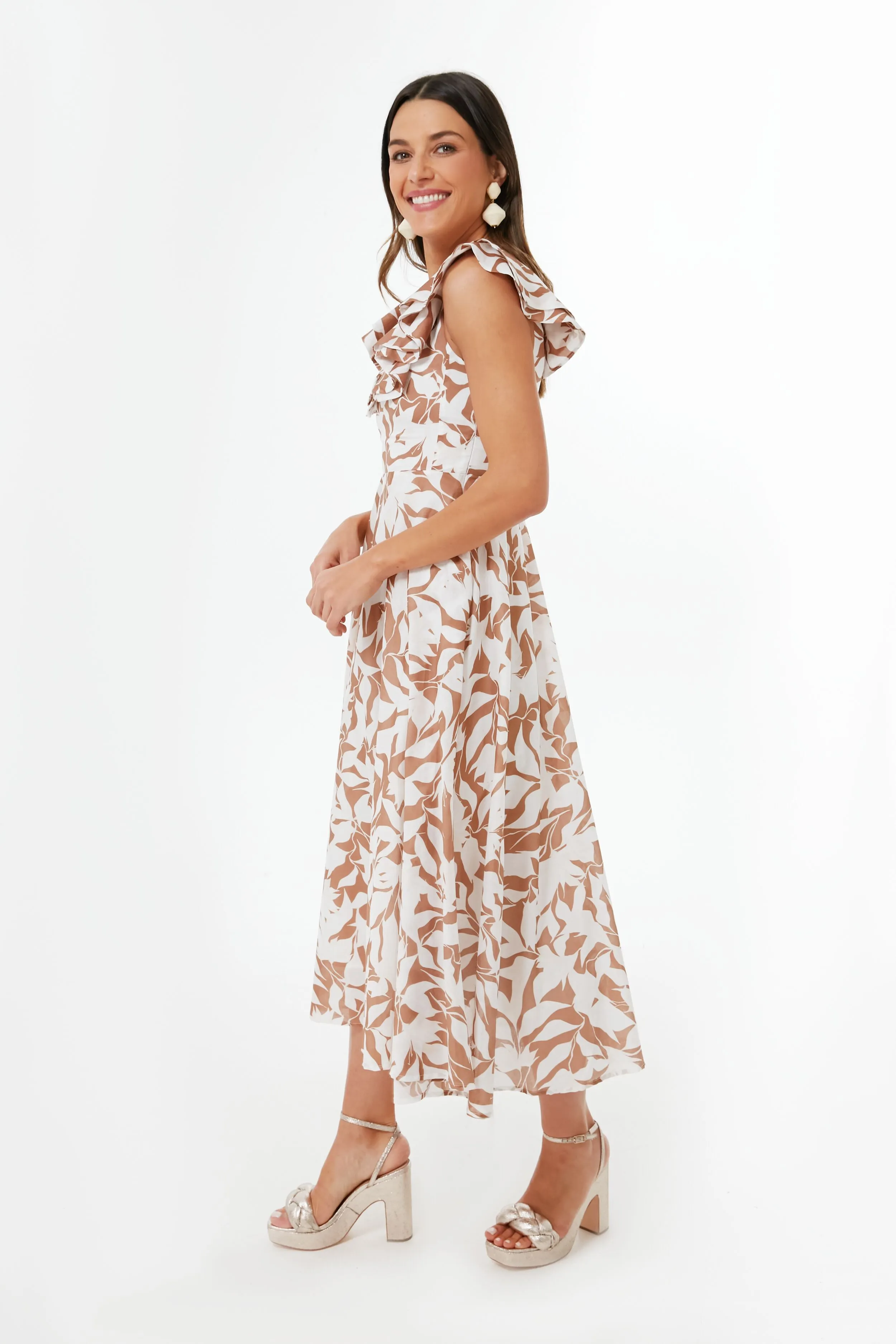 Brown Floral Priya Dress