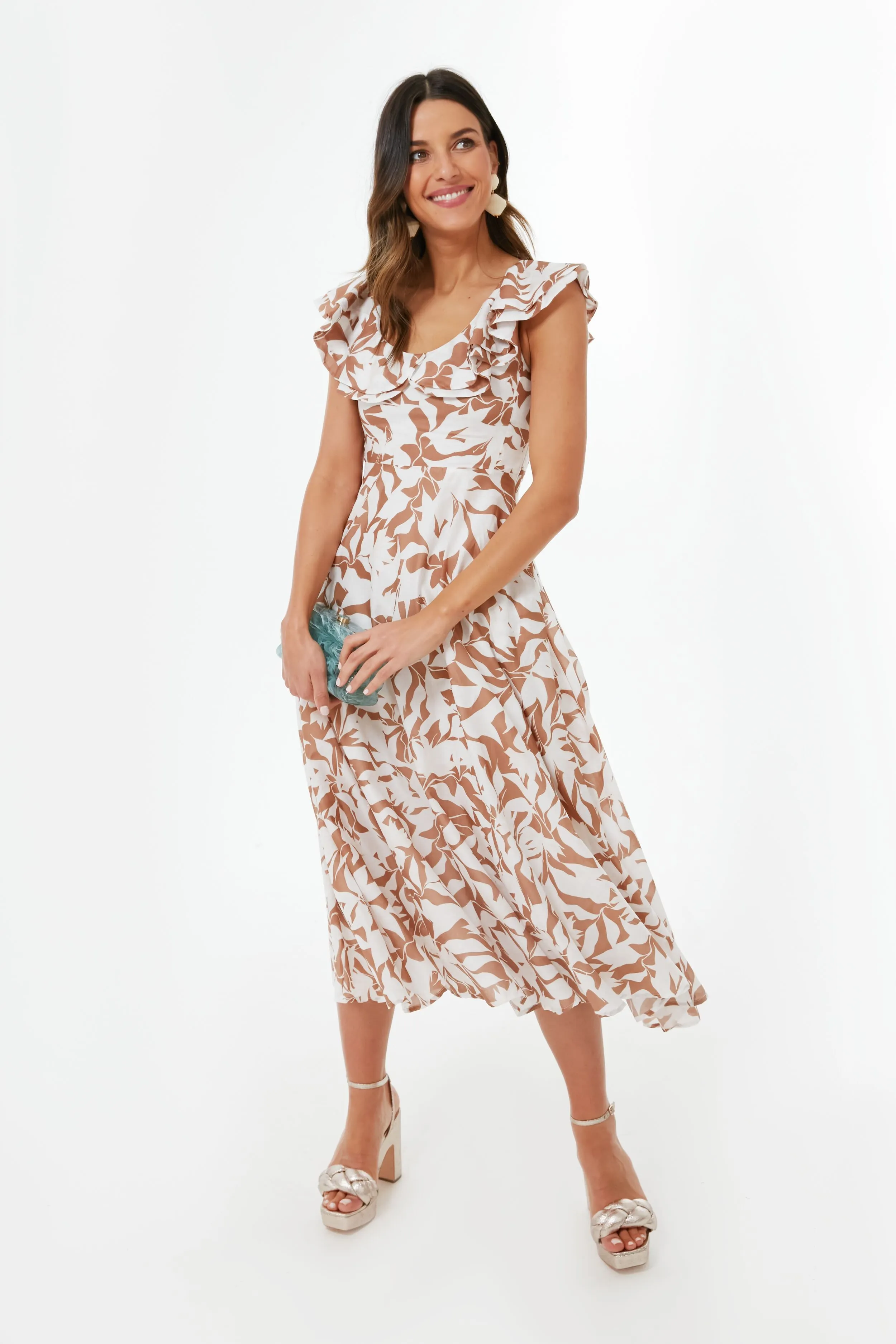 Brown Floral Priya Dress