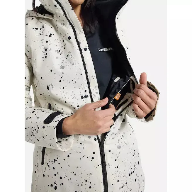 Burton Women's Lelah 2L Jacket Stout White Spatter