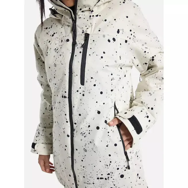 Burton Women's Lelah 2L Jacket Stout White Spatter