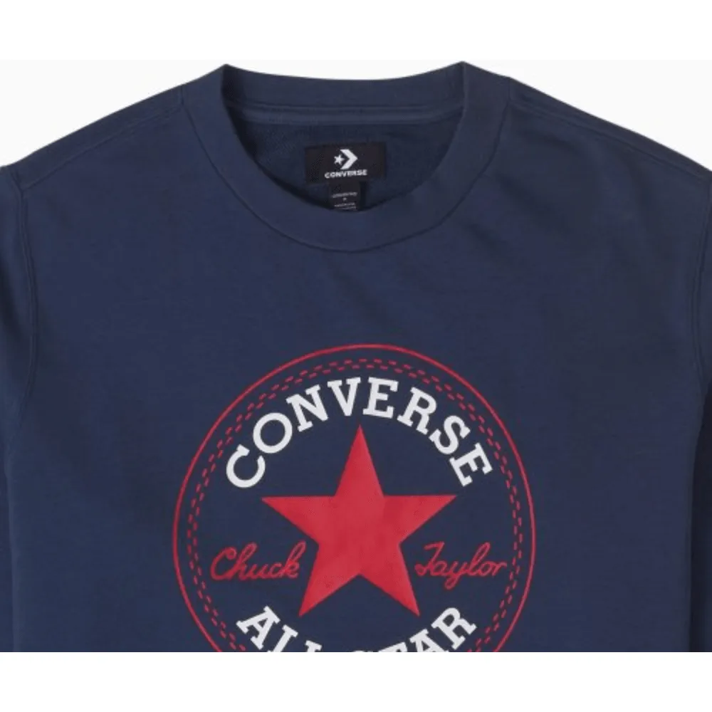 Converse Youth Unisex Obsidian Fleece Chuck Patch Sweater - Navy