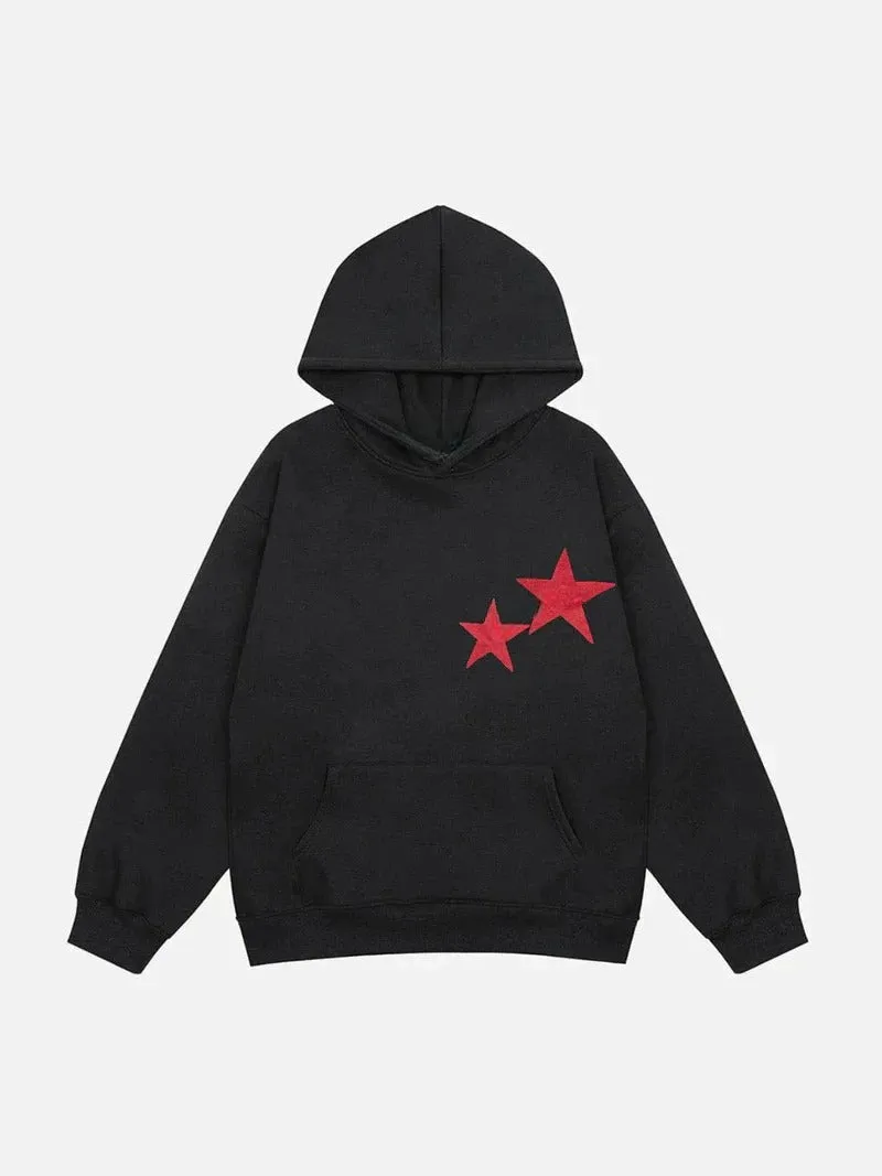 Double Star Graphics Pullover Hoodie