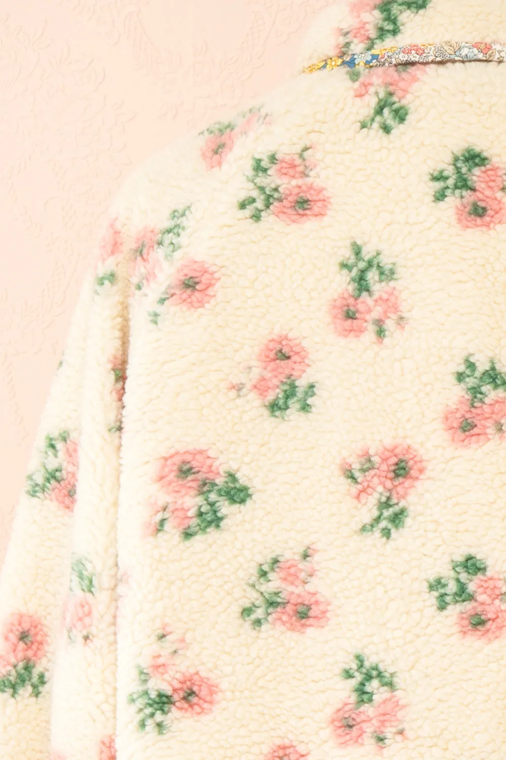 Florine | Floral Button-Up Teddy Coat