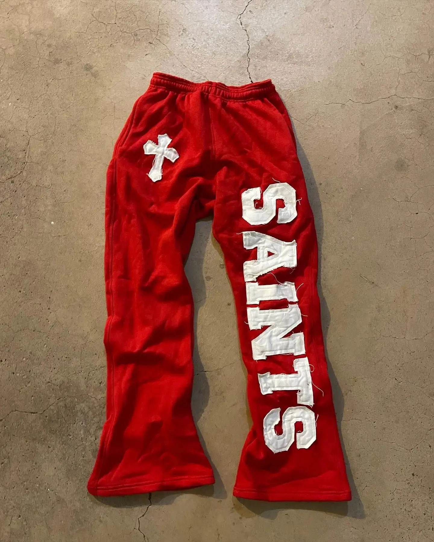 Flytonntore-Streetwear Men Outfits Tomboy Fits -Men Fall Outfits Outwear Streetwear y2k 90s Fashion Y2K New American Retro Style Sports Pants LetterEmbroidery Loose Knitted Pants Women Cross Trend Brand Casual Wide Leg Pants Men
