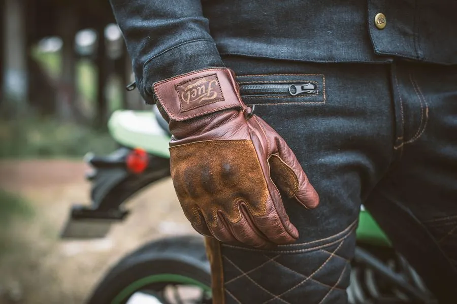 Fuel Rodeo Gloves - Brown Leather