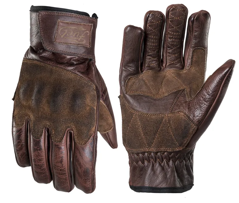 Fuel Rodeo Gloves - Brown Leather
