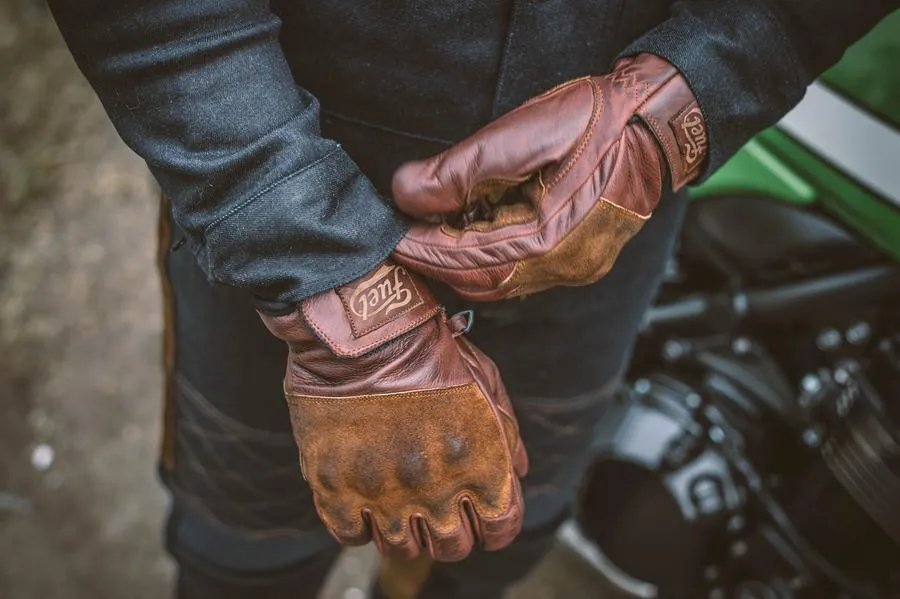 Fuel Rodeo Gloves - Brown Leather