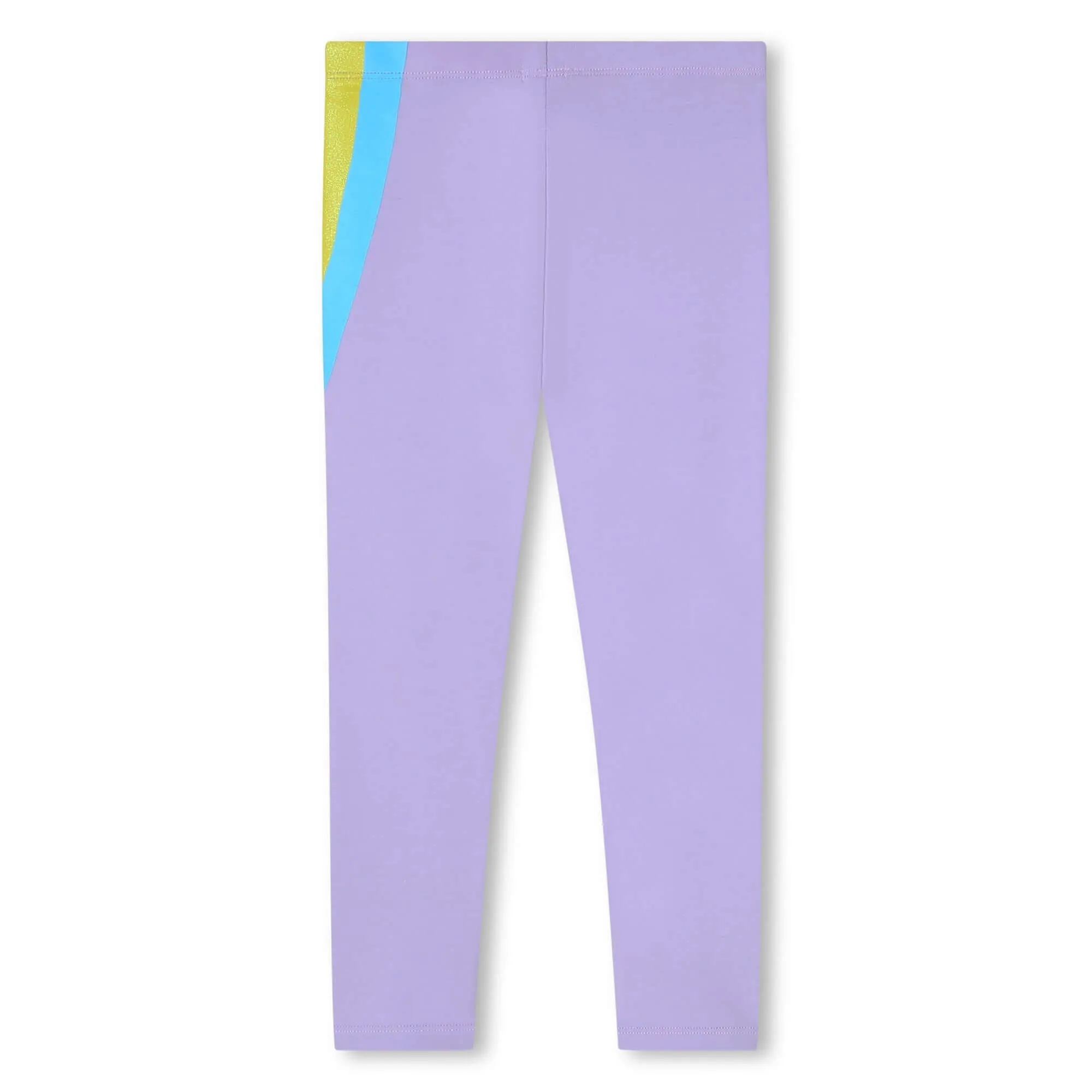 Girls Lilac Multi Stripe Leggings