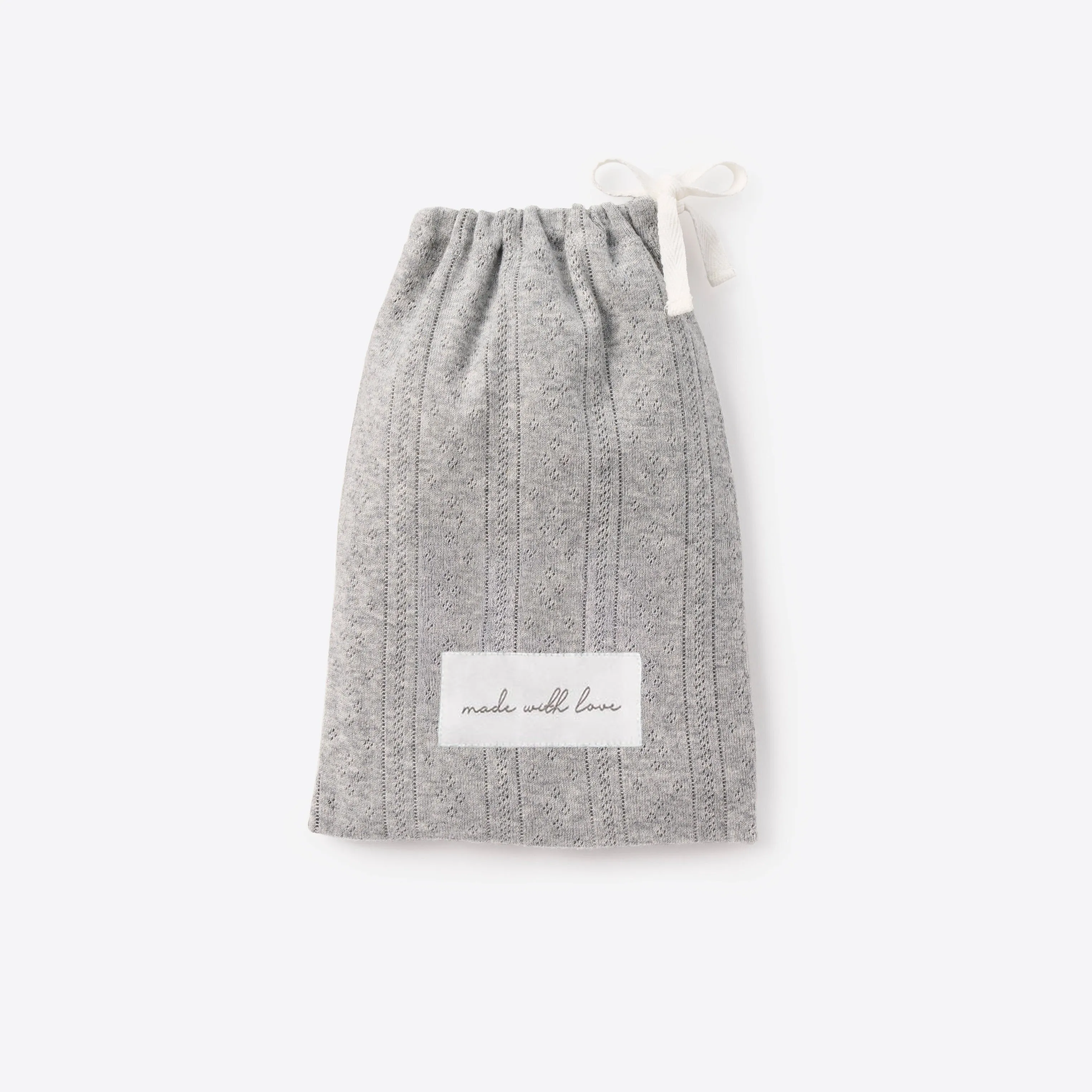 Gray Organic Cotton Pointelle Layette Gift Set