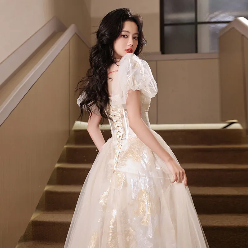 IKEARLAX  Champagne Evening Dress for Women  New  Style High Sense Birthday Princess Dress Adult Ceremony Graduation Banquet Host