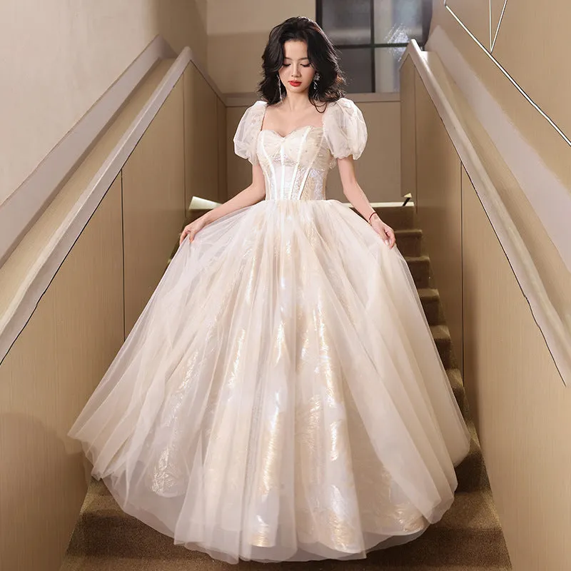 IKEARLAX  Champagne Evening Dress for Women  New  Style High Sense Birthday Princess Dress Adult Ceremony Graduation Banquet Host