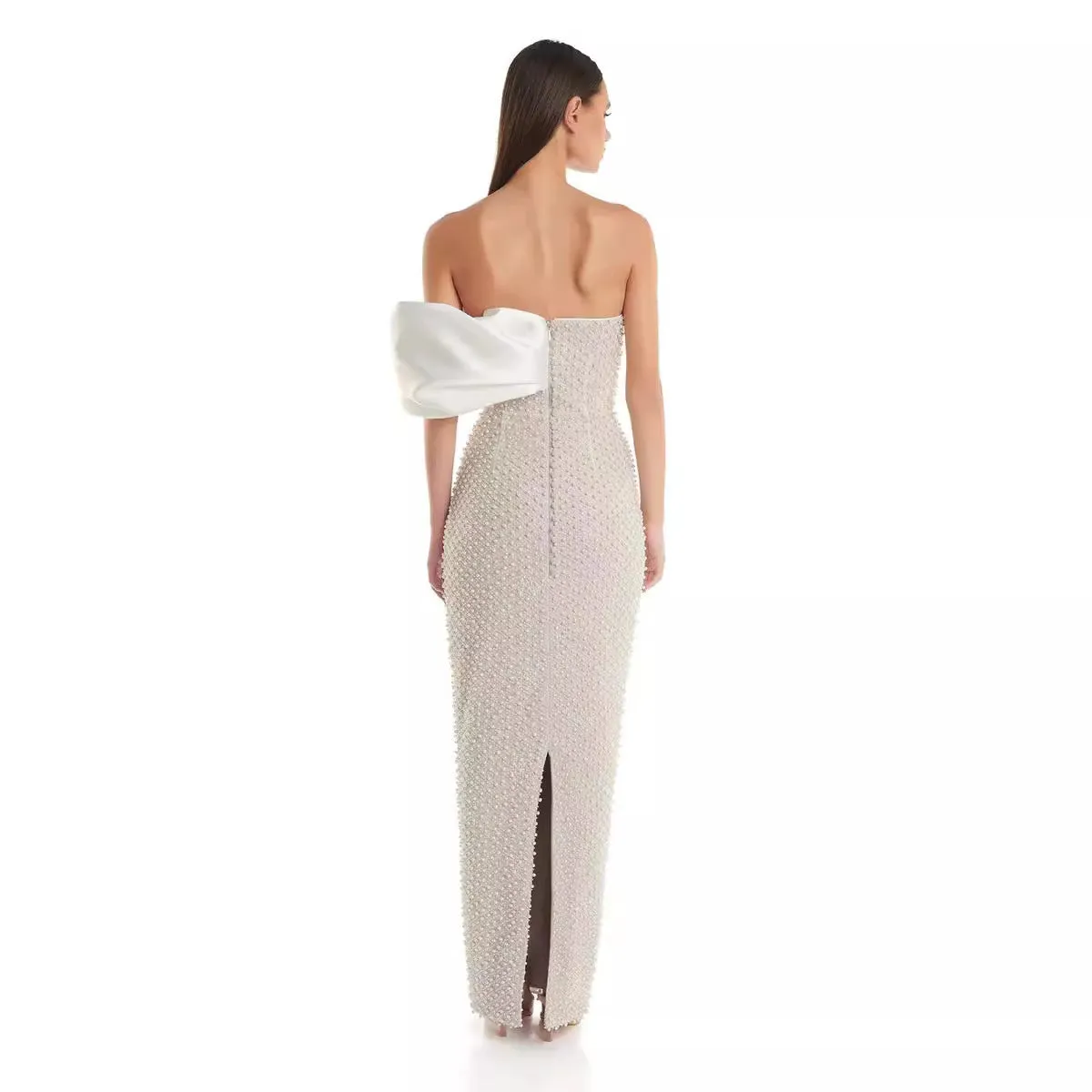 IKEARLAX European and American Women's New Spring and Summer Fashion Sexy Tube Top Sling Heavy Industry Beads Women's Clothing Dress One Piece Dropshipping