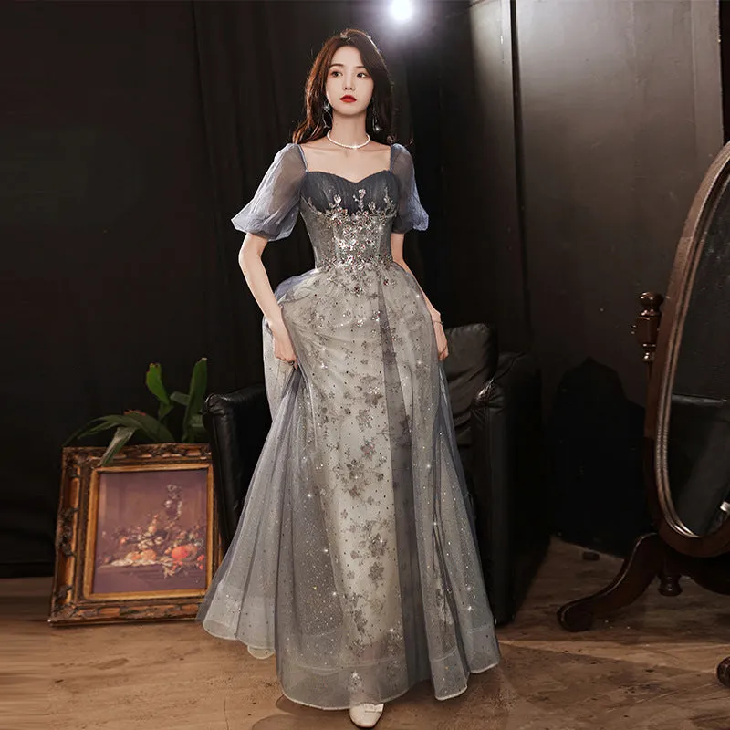 IKERRLAX Banquet Evening Dress  New Art Exam Vocal Music Starry Skirt Small Female 18 Th Birthday Adult Dress