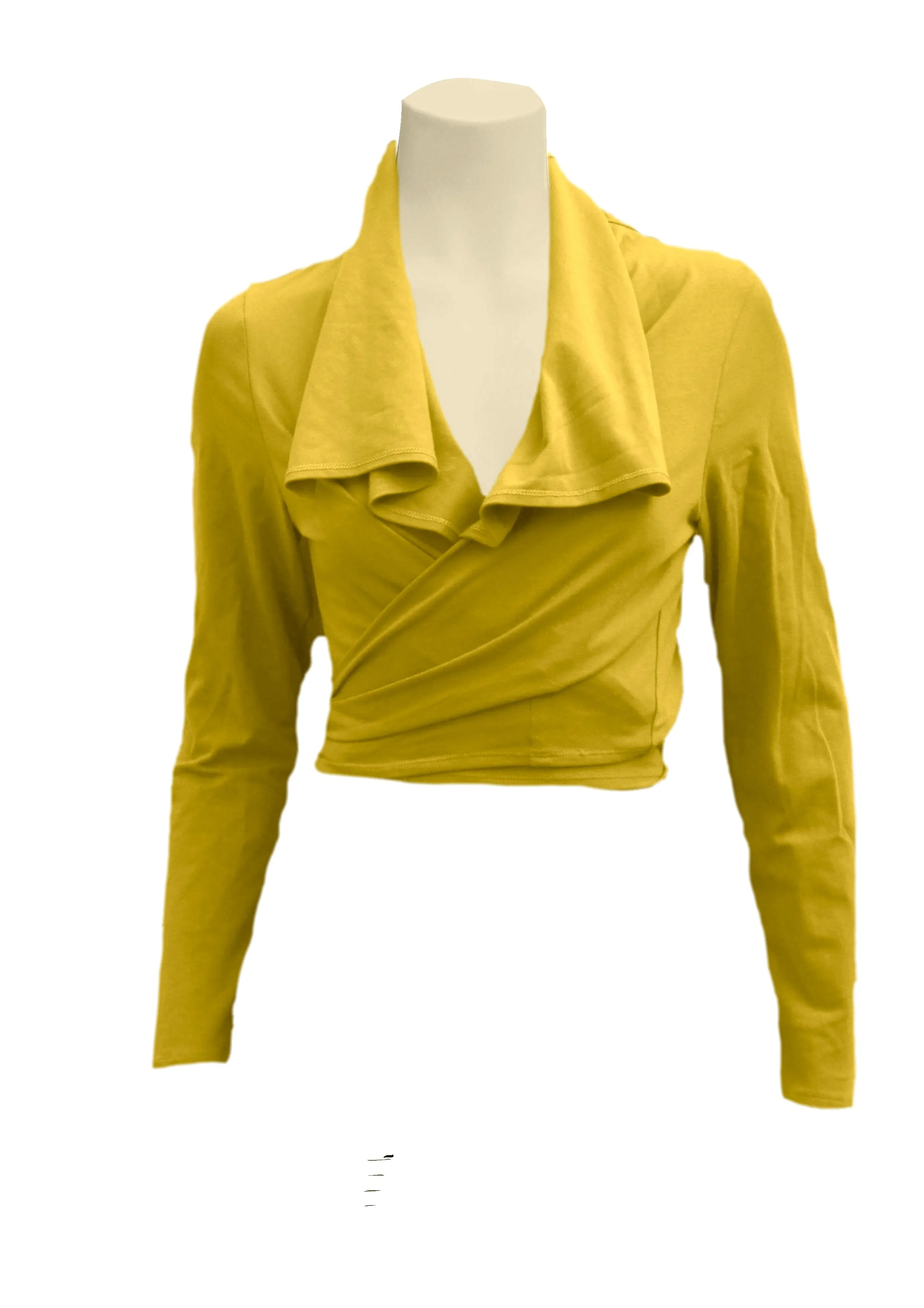 knoopvest  biologische katoen (A) / organic cotton wrap cardigan