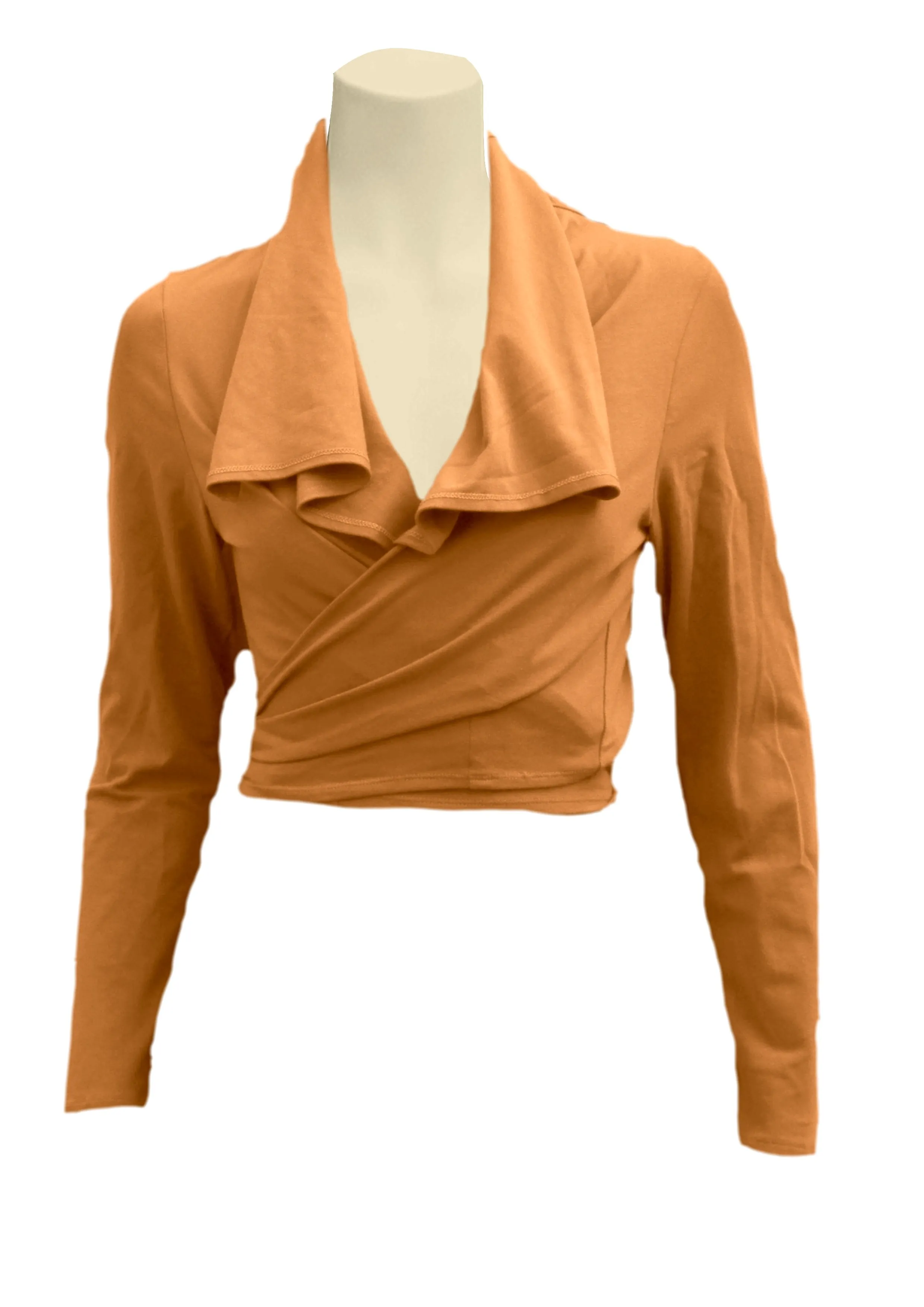 knoopvest  biologische katoen (A) / organic cotton wrap cardigan
