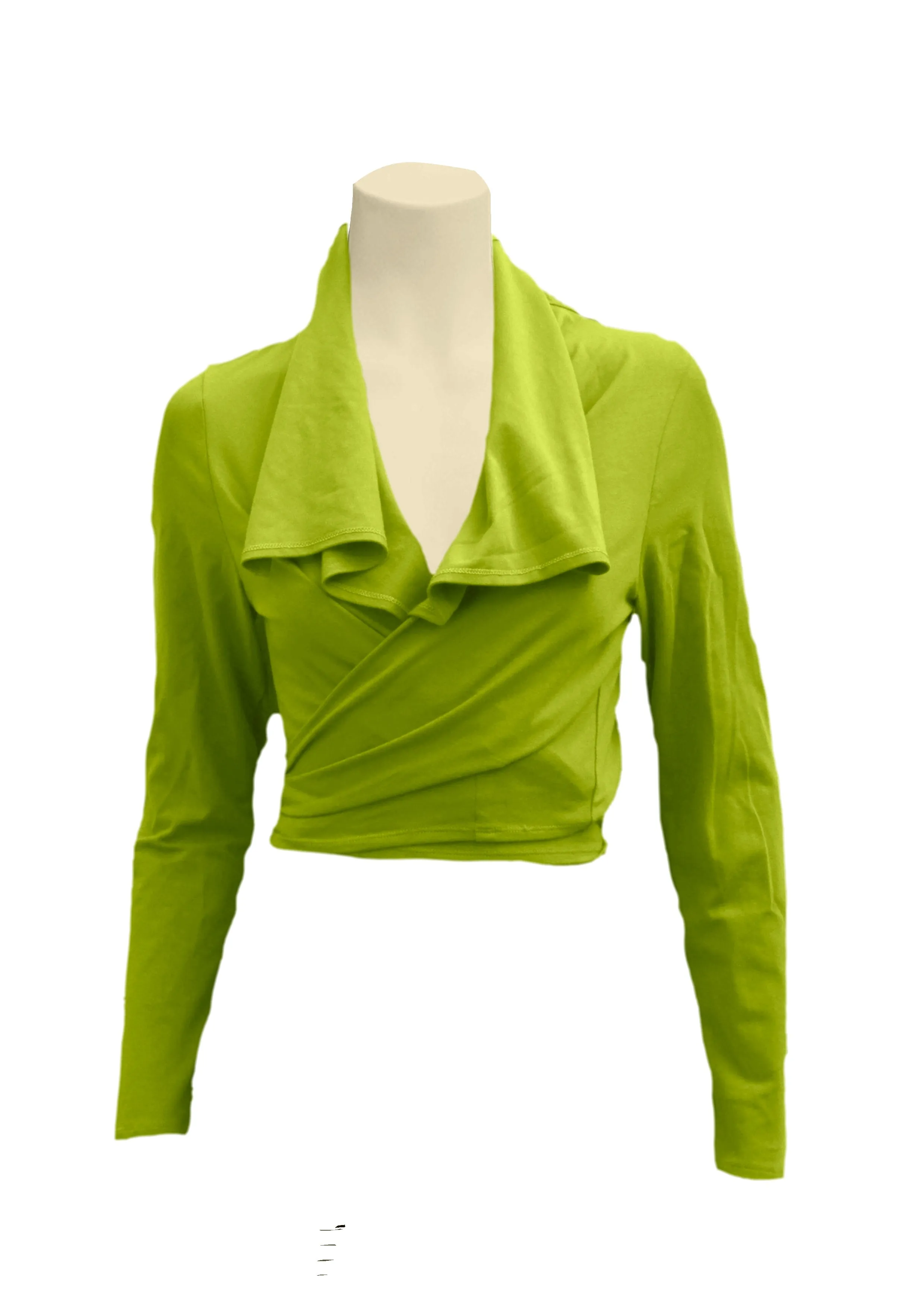 knoopvest  biologische katoen (A) / organic cotton wrap cardigan