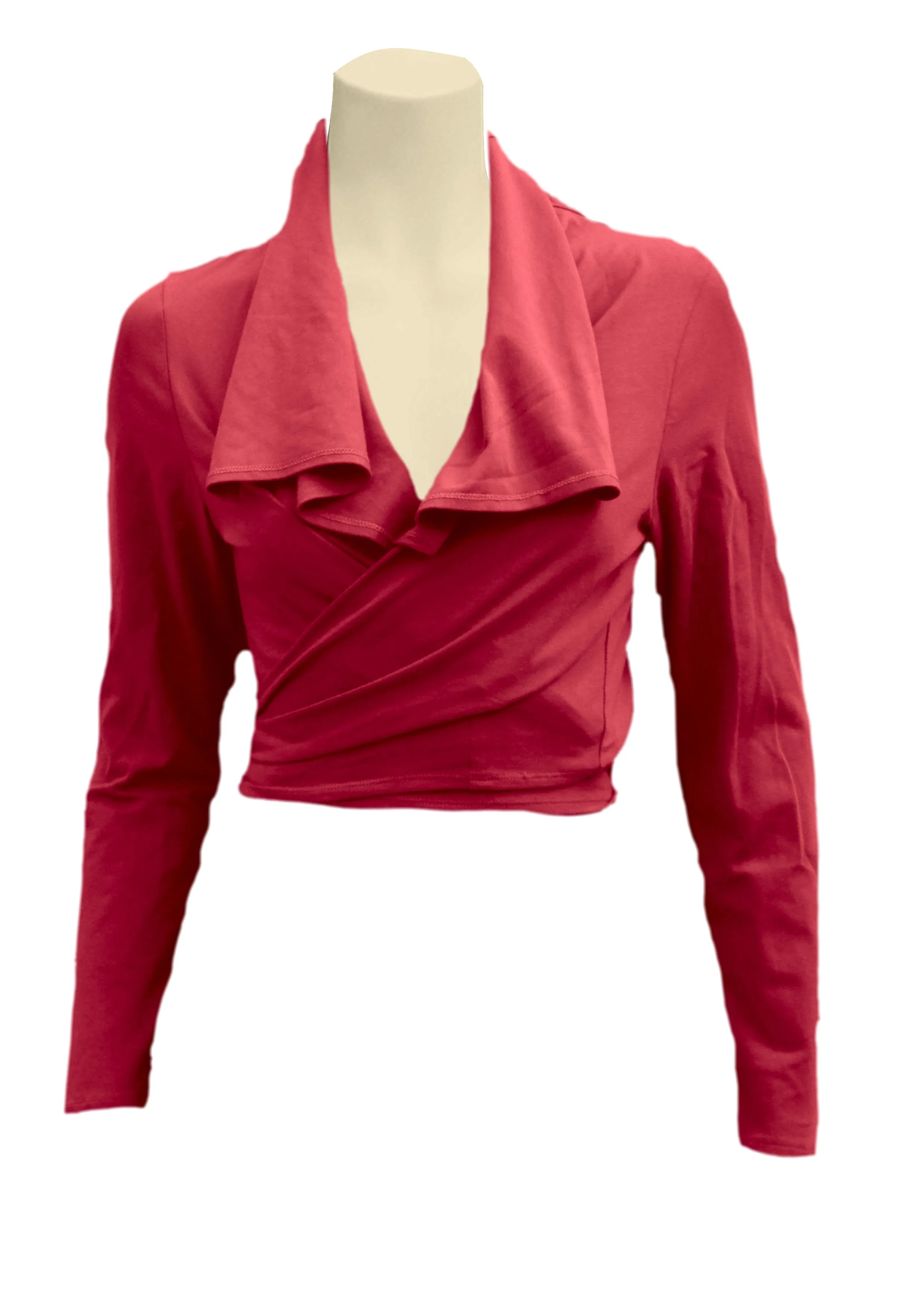 knoopvest  biologische katoen (A) / organic cotton wrap cardigan
