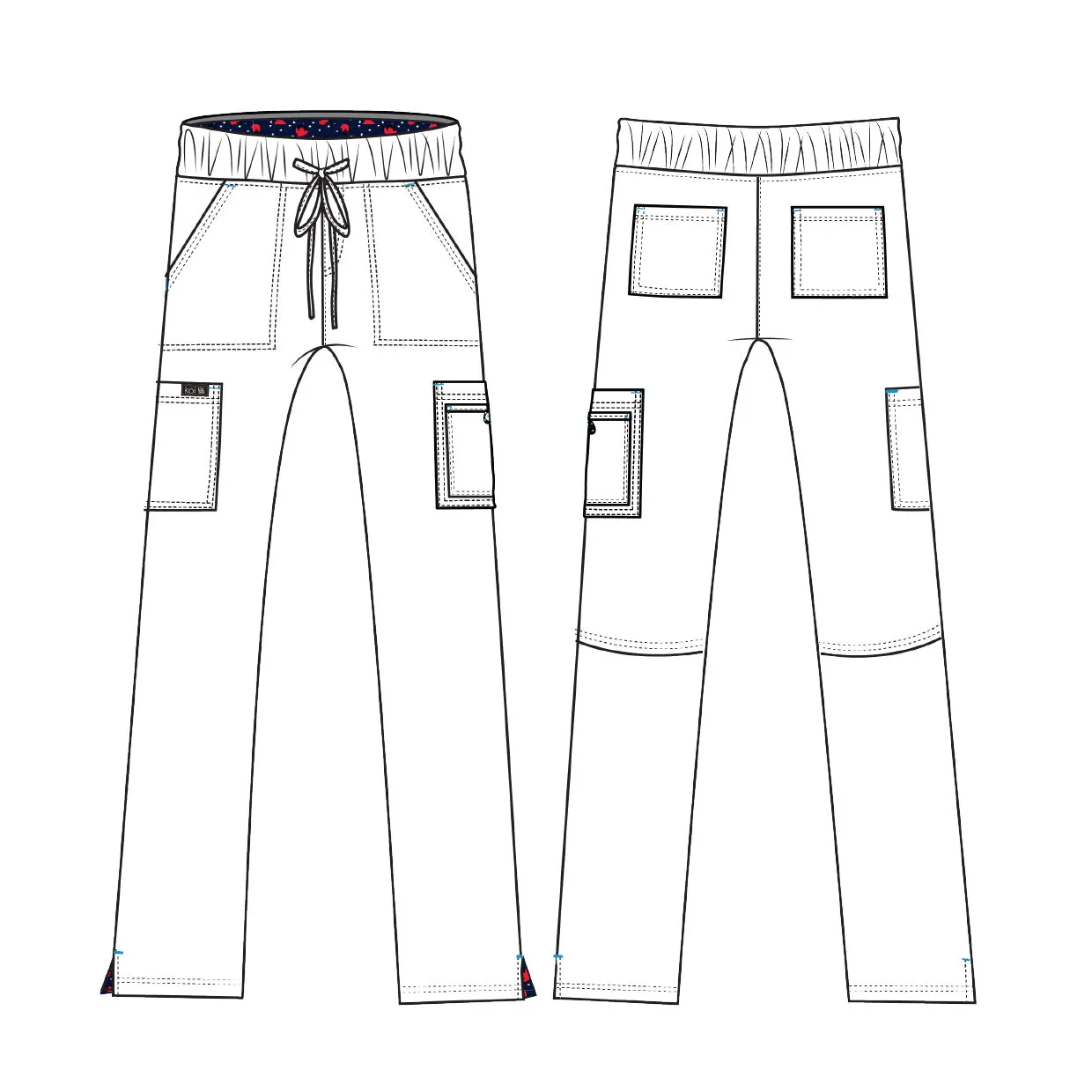 Koi Basics Holly Scrub Trousers - Galaxy