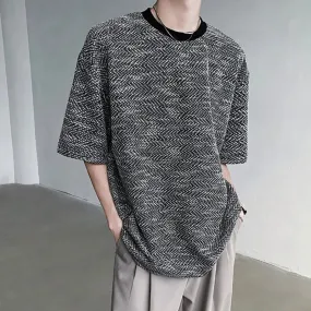 Korean Style Tees Men's New Summer Gradient Color Senior Sense Loose Top Trend Fashion O-neck Short Sleeve 9C5801