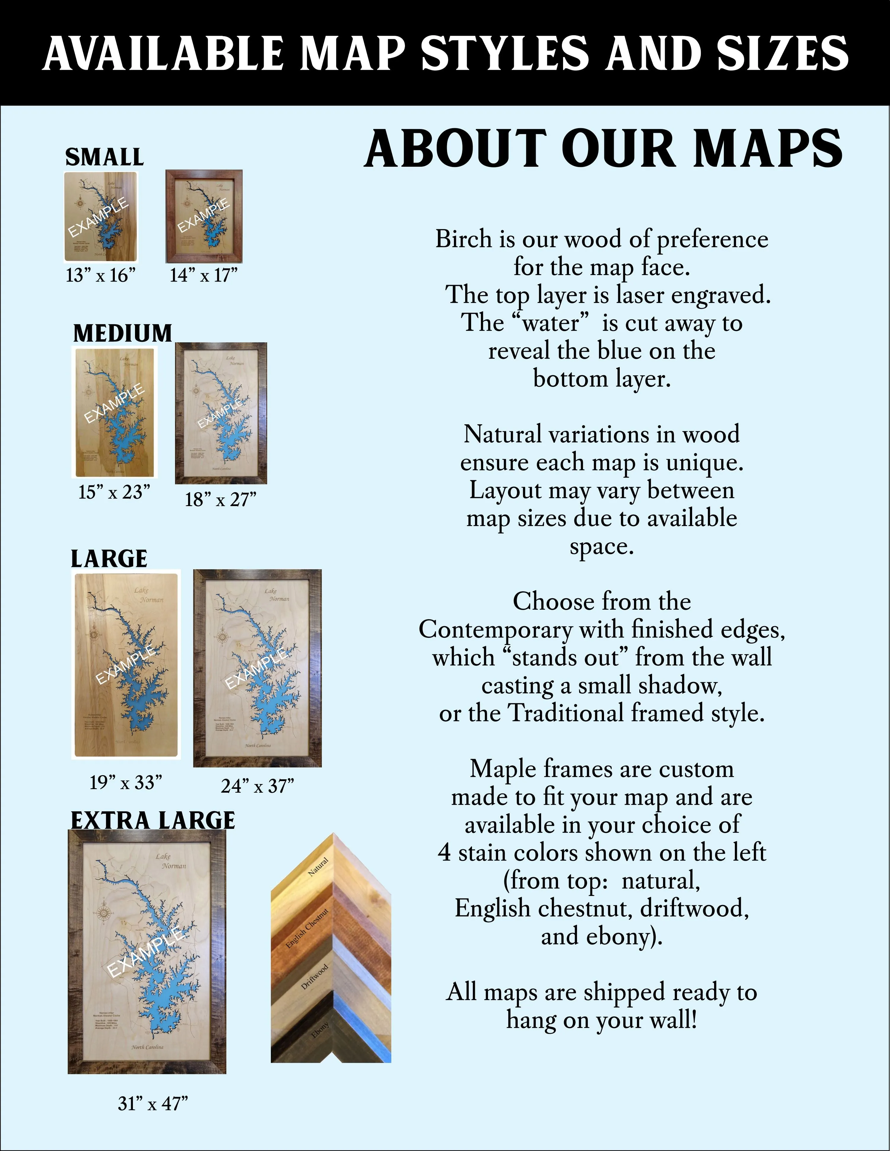 Lake Musconetcong, New Jersey - Laser Cut Wood Map