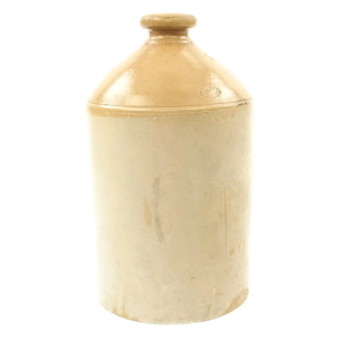 Original British WWI Military Issue S.R.D. Imperial Gallon Rum Jug by Skey of Tamworth