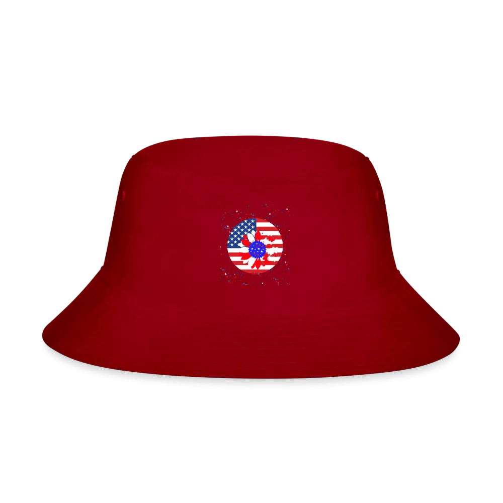 Petal Flag Bucket Hat - Ships from The US