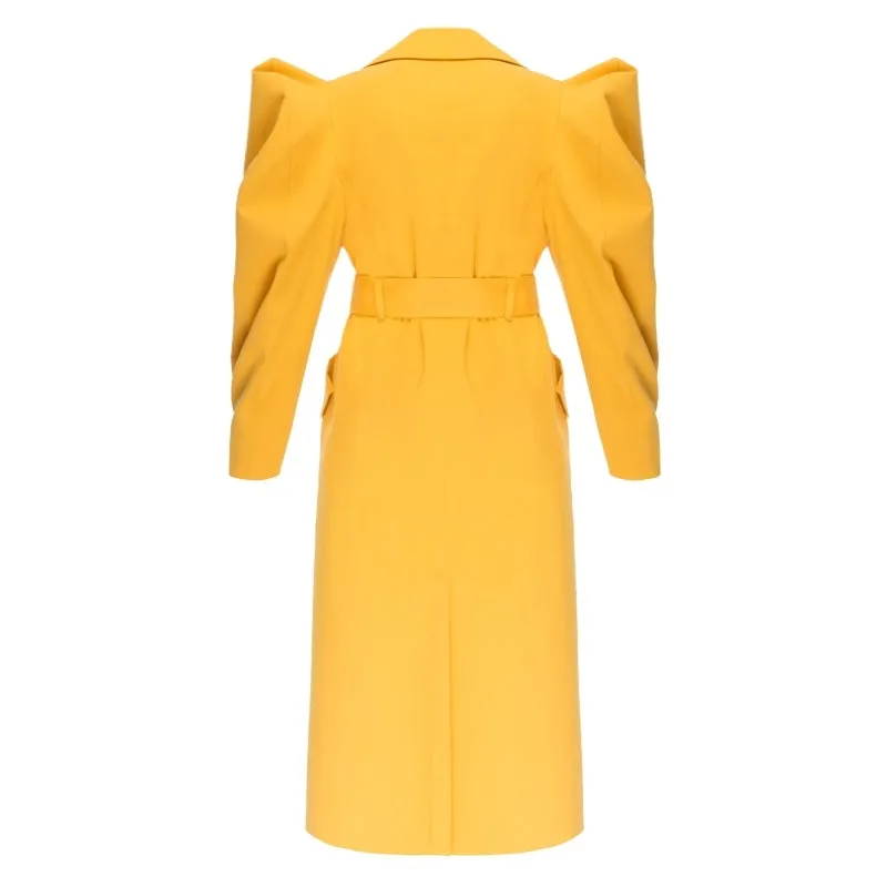 Puff Sleeve Trench Coat