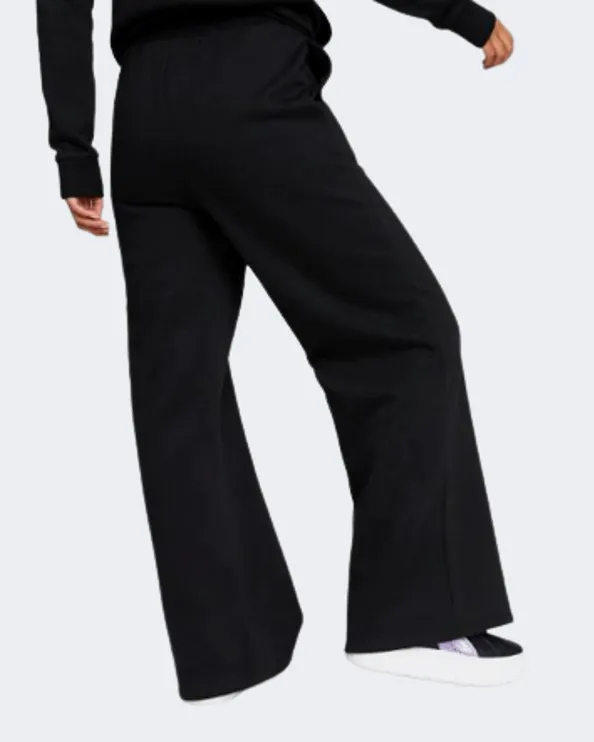 Puma Essentials  Embroidery Wide Women Lifestyle Pant Black 670006-01