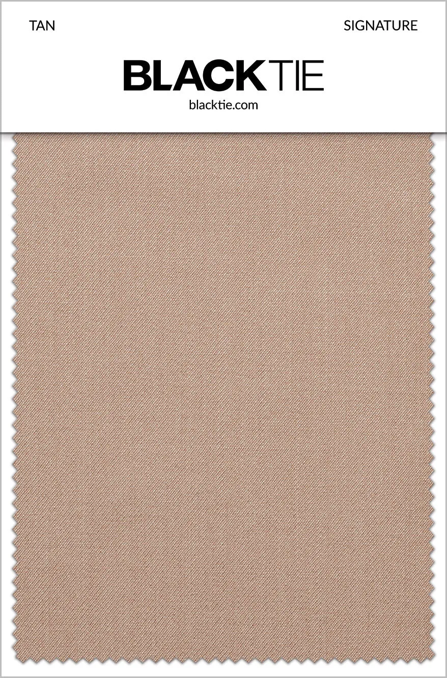 "Monte" Tan Plain Front Pants