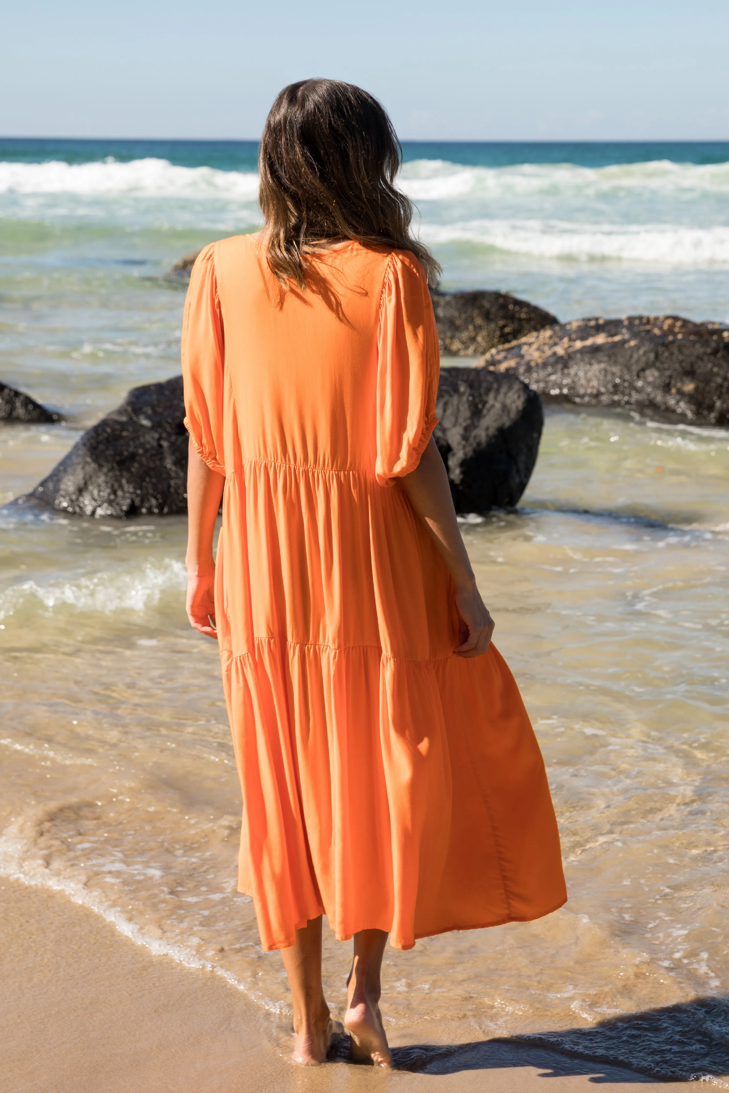 Roamer Midi Dress | Tangelo Orange | FINAL SALE