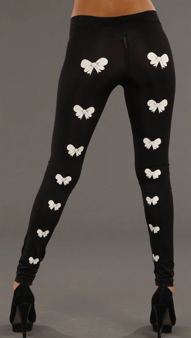 Sauce Black Bow Decal Leggings