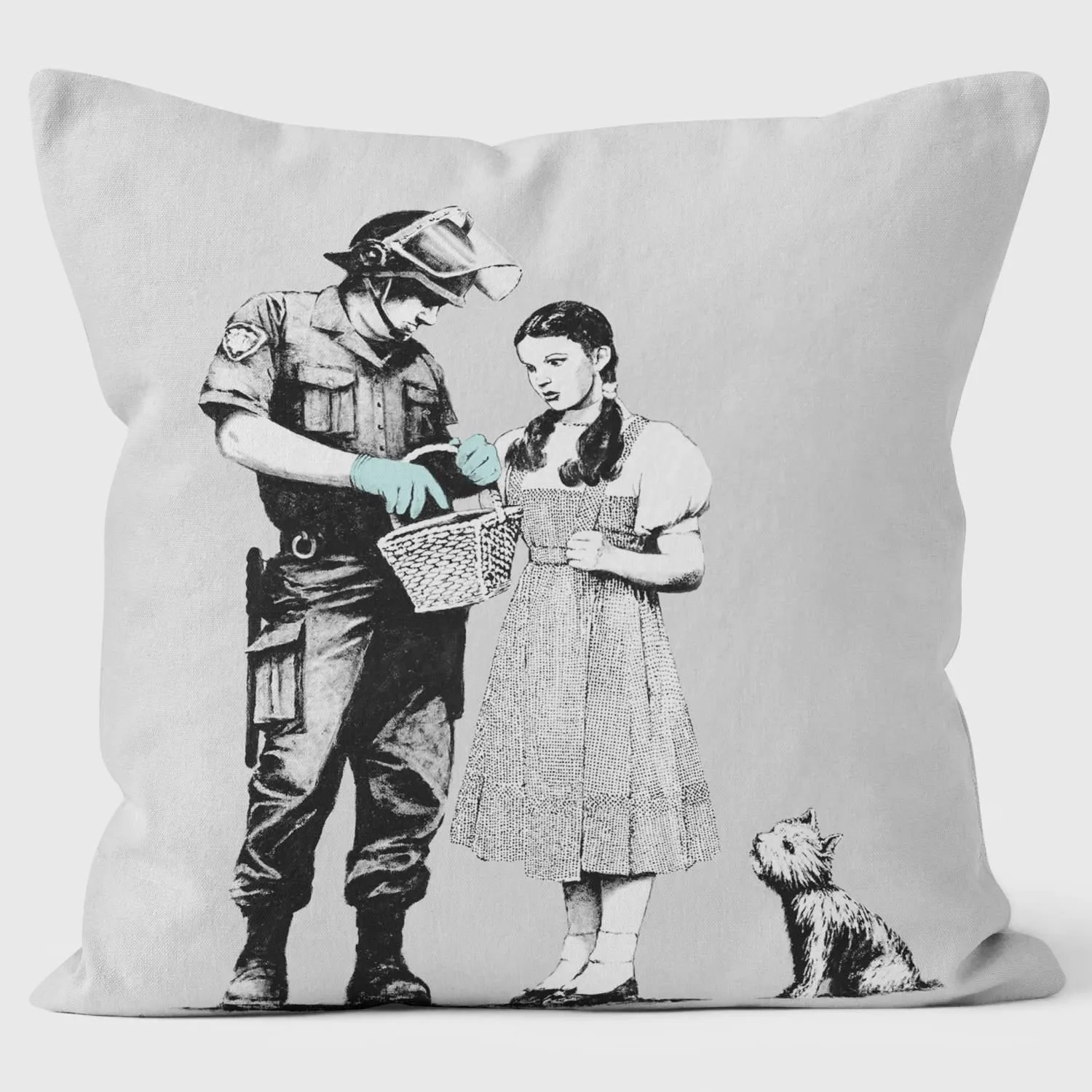 Stop n Search  - Banksy Inspired - Graffiti Art  Cushion
