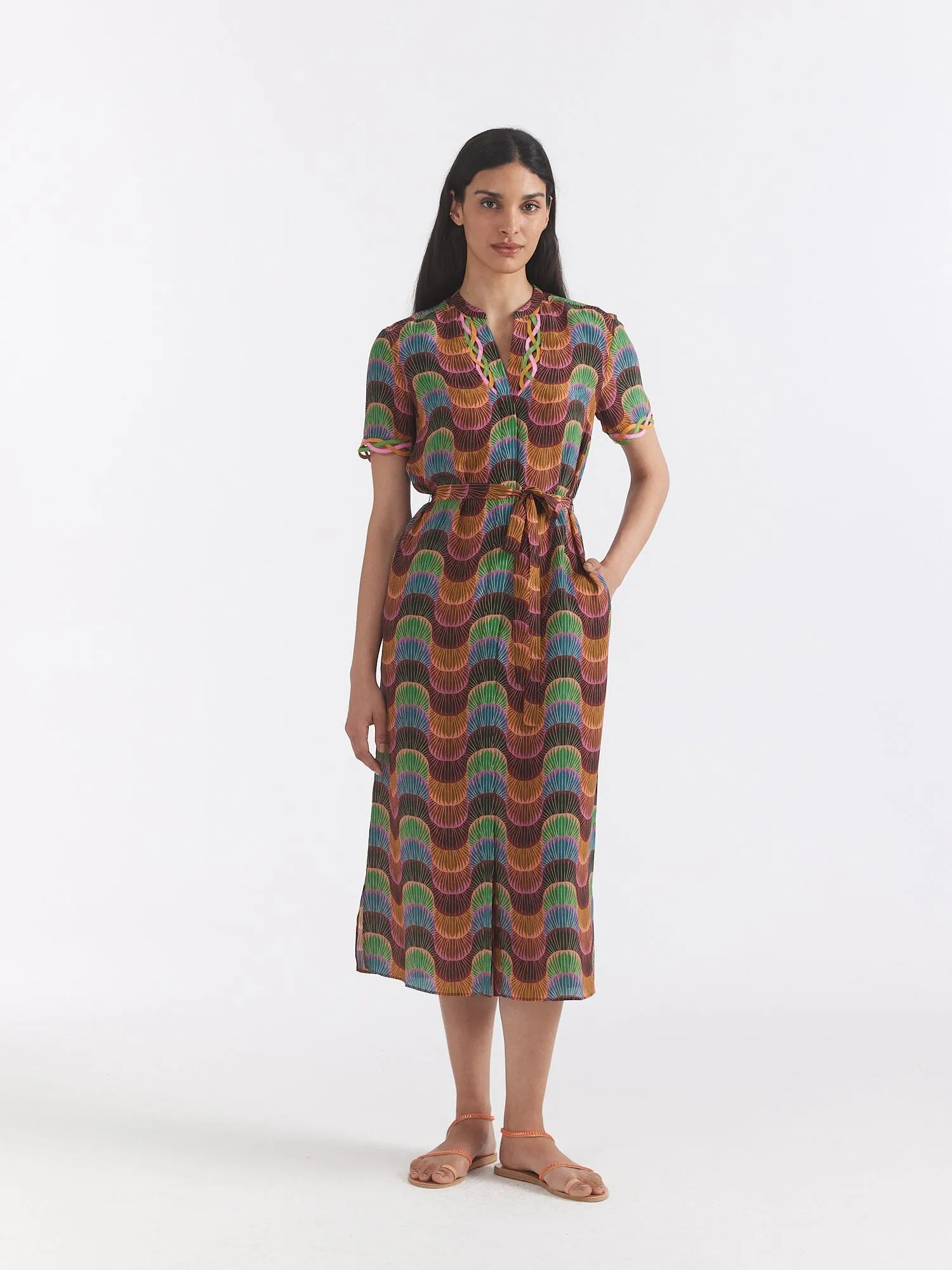Vicki Braid Dress in Lark