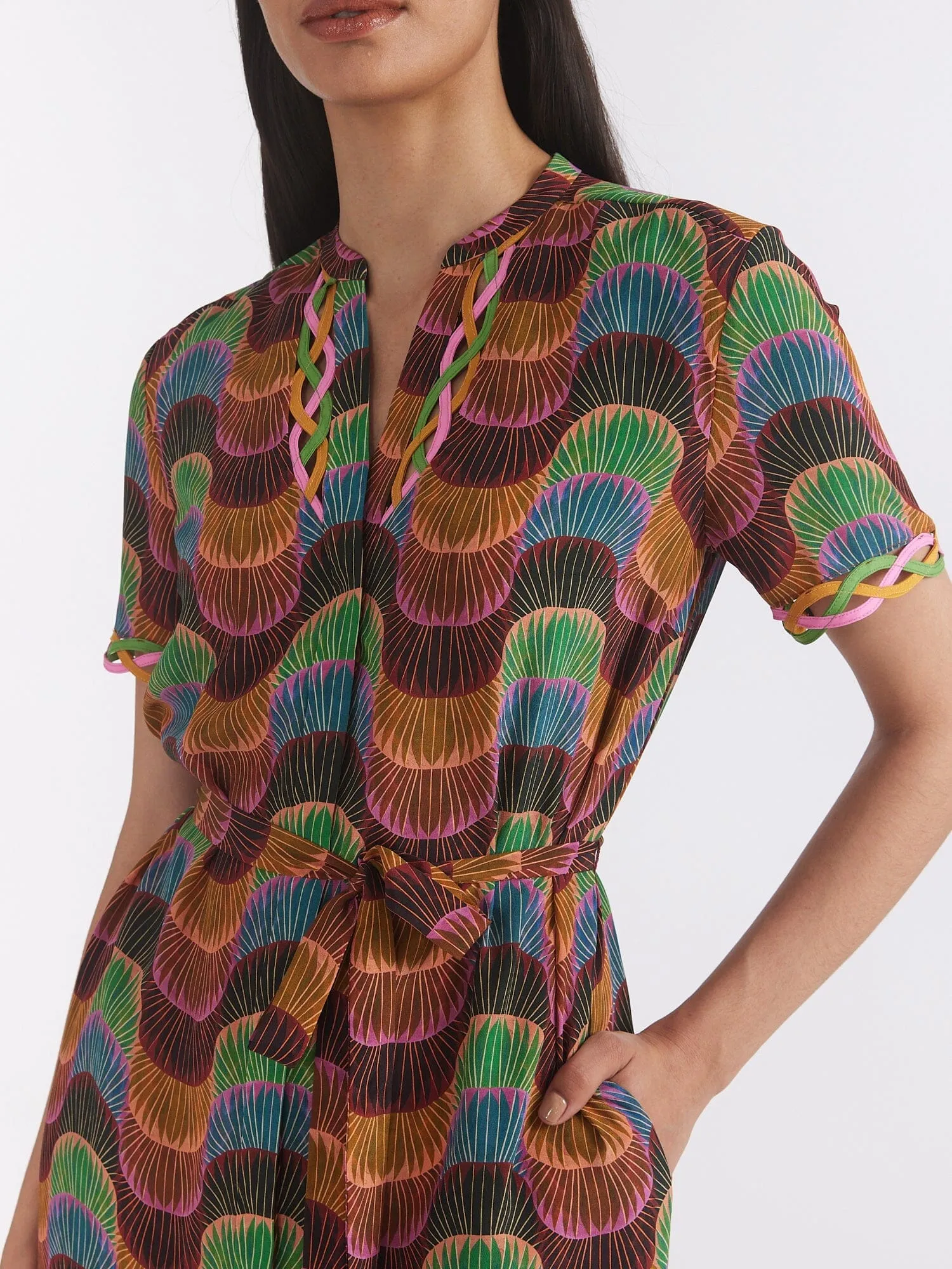 Vicki Braid Dress in Lark