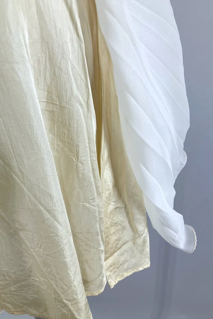 Vintage Black and White Chiffon Party Dress