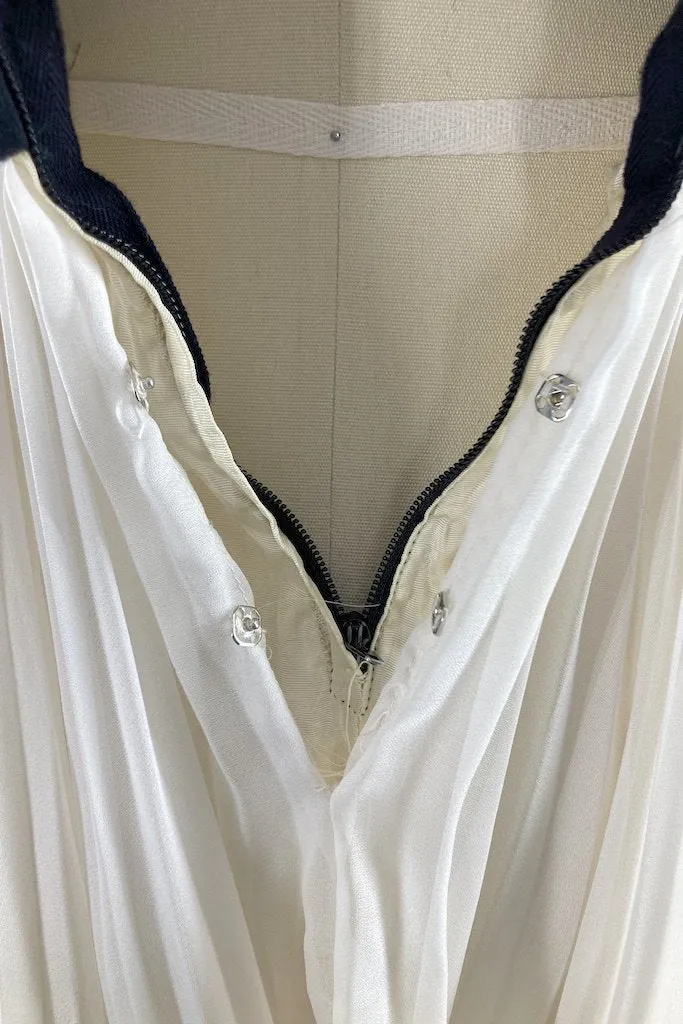 Vintage Black and White Chiffon Party Dress