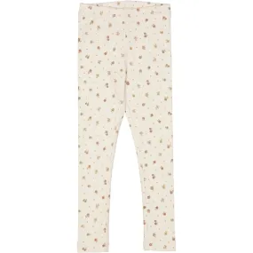 Wheat Chalk Flowers Jersey Leggings