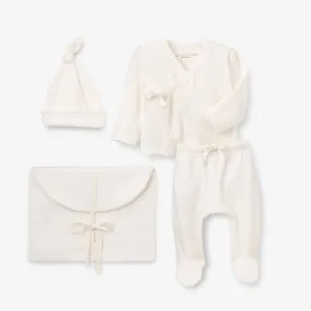 Whisper White Velour Layette Set