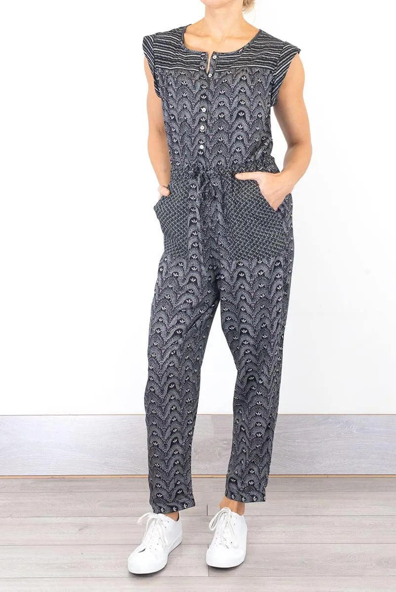 White Stuff Darcy Sleeveless Slim Leg Lightweight Cotton Jumpsuit