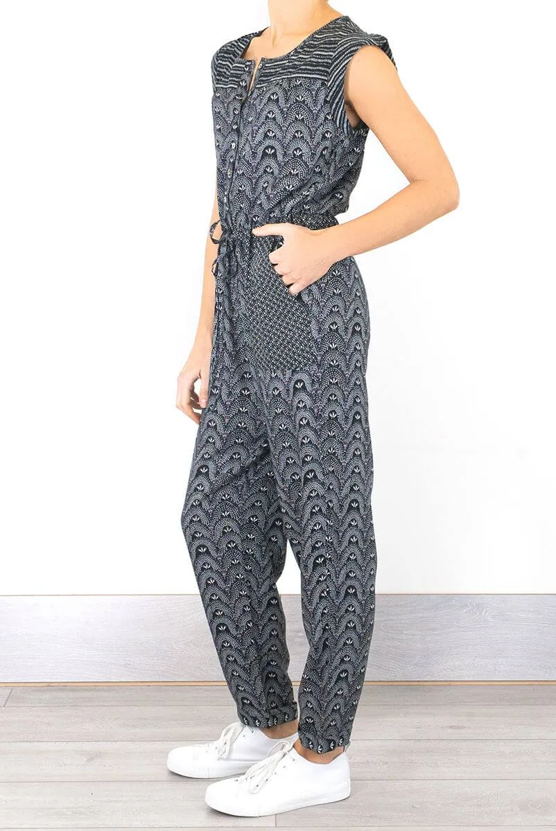 White Stuff Darcy Sleeveless Slim Leg Lightweight Cotton Jumpsuit