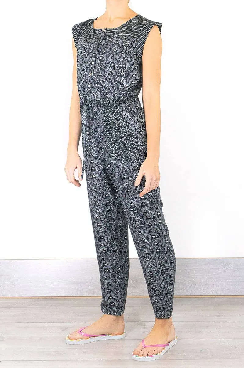 White Stuff Darcy Sleeveless Slim Leg Lightweight Cotton Jumpsuit