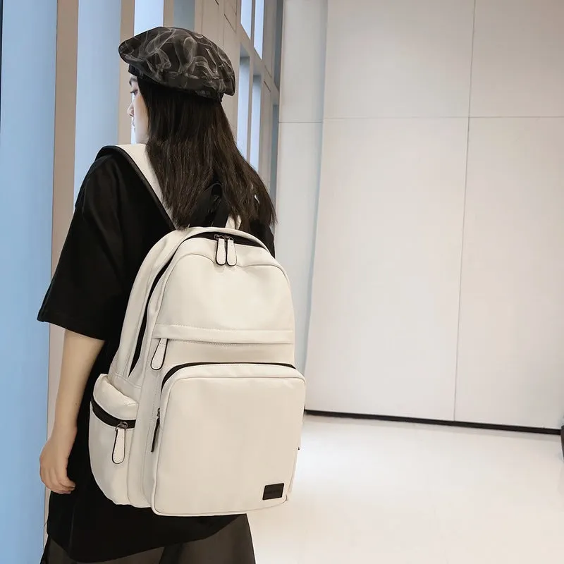 Wholesale  New Backpack Fashion Pu Bag Computer Bag Large Capacity Schoolbag for Men Simple Casual Backpack