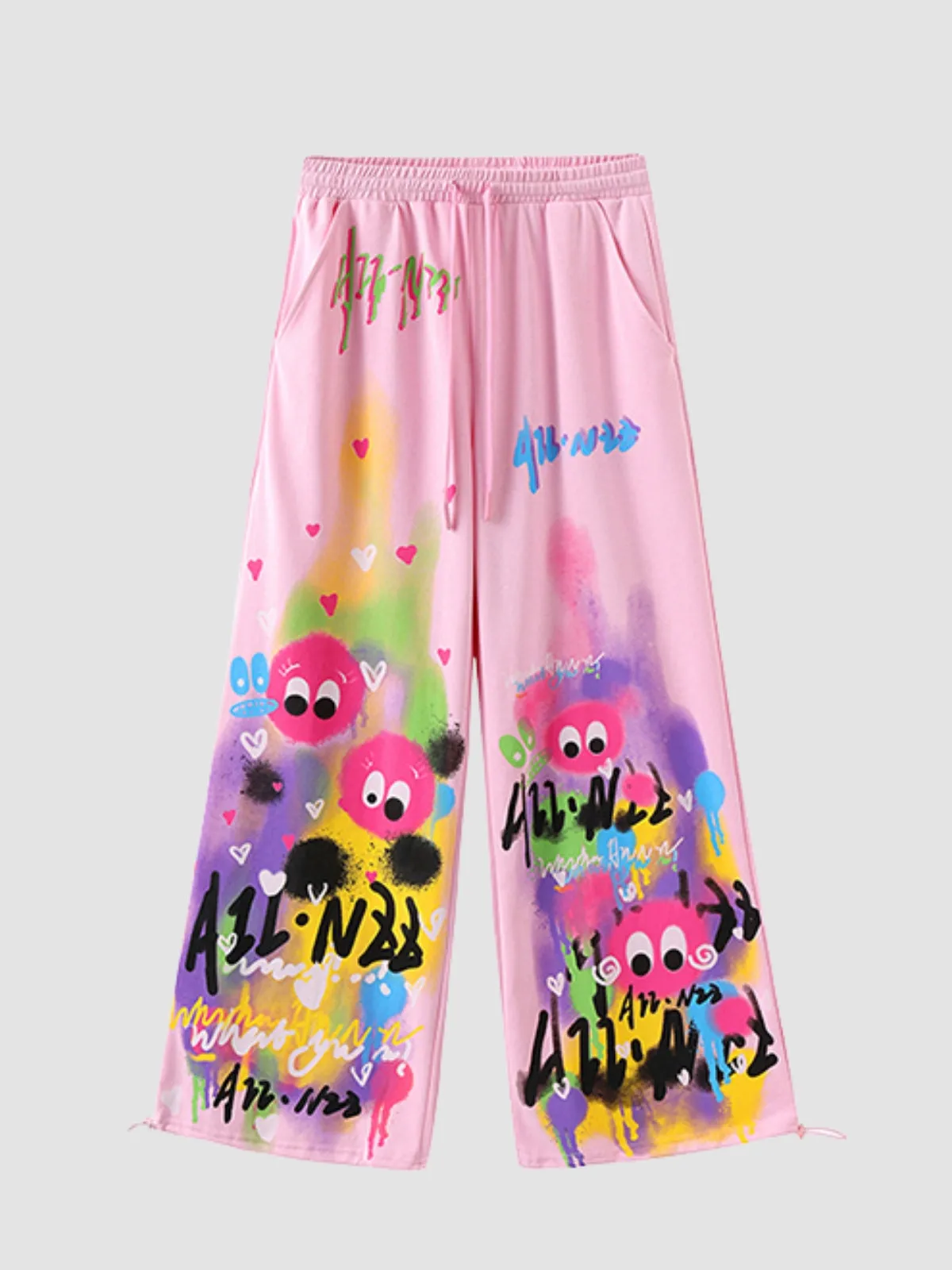 WLS Pink Oversized Hooded Sweatshirt Pants Suit