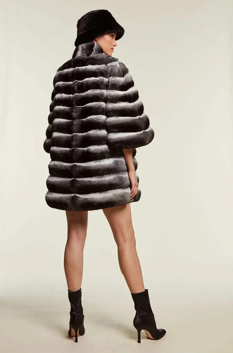 Women's chinchilla fur coat
